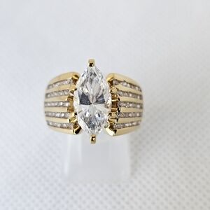 Victoria Wieck Absolute Diamond Simulant Ring 18kt Vermeil Size 6!